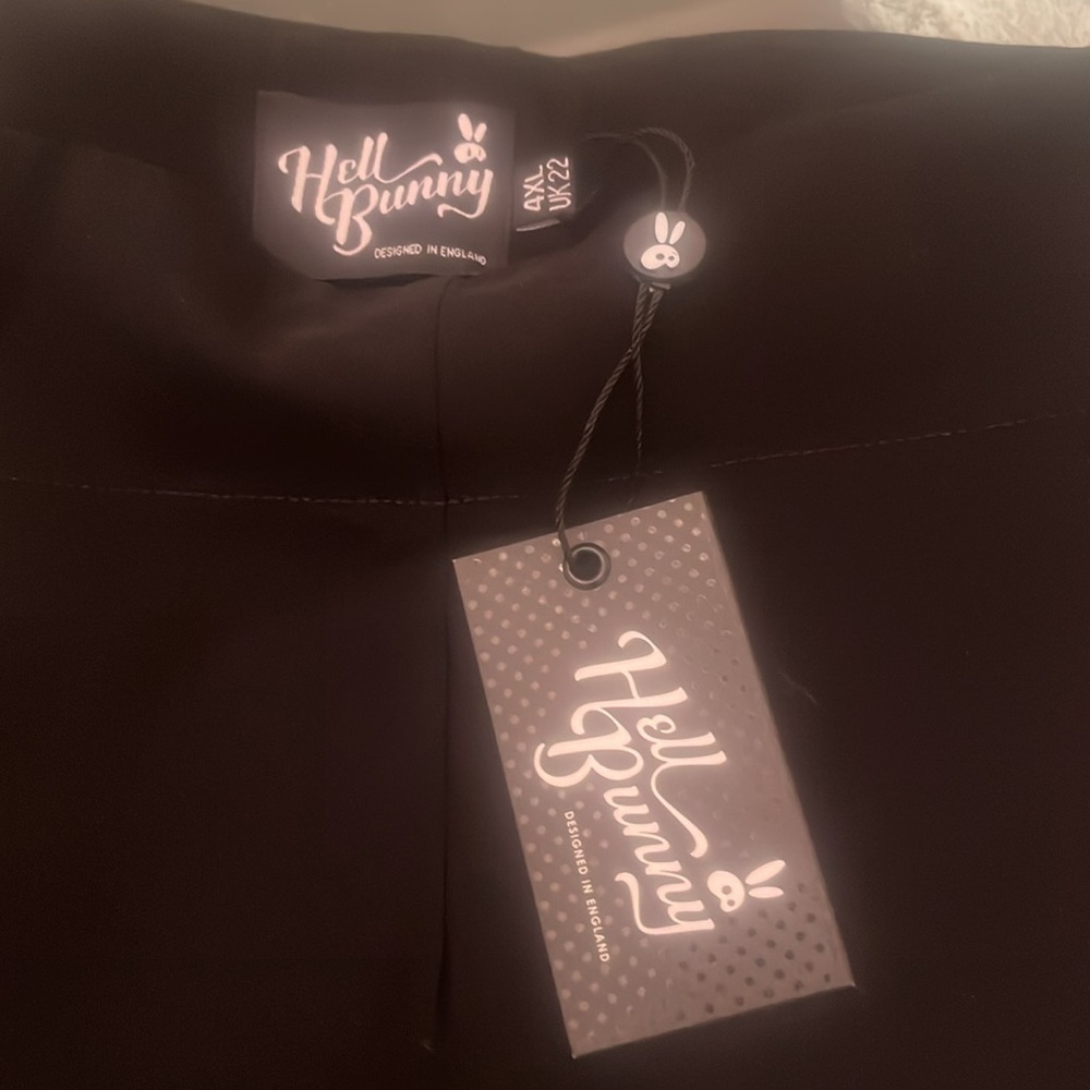 Hell Bunny Tina Retro Rockabilly Pinup Capri / Cigarette Pants NWT size 4X plus - Picture 6 of 11